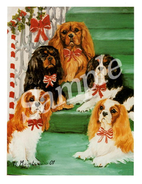 クリスマスカード Ruth【キャバリア】輸入雑貨　犬雑貨　犬グッズ クリスマス　クリスマスカード　Xmas
