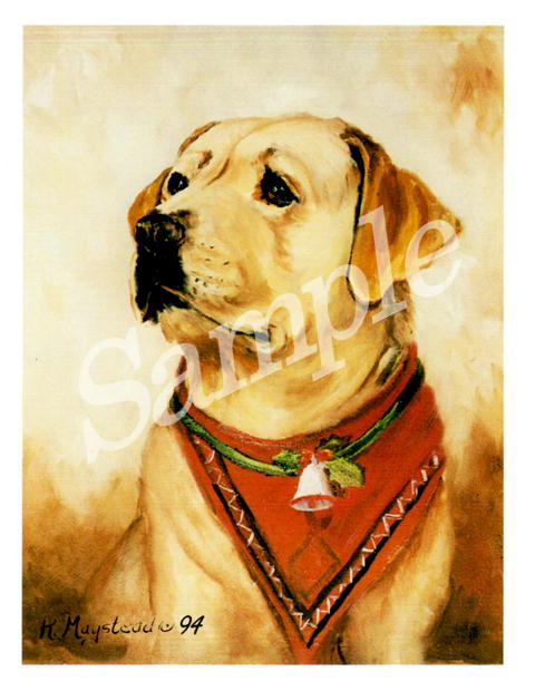 クリスマスカード Ruth【ラブラドール　イエローラブ】輸入雑貨　犬雑貨　犬グッズ クリスマス　クリスマスカード　Xmas