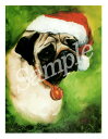 在庫限り クリスマスカード Ruth【パグ】輸入雑貨 犬雑貨 犬グッズ クリスマス クリスマスカード Xmas