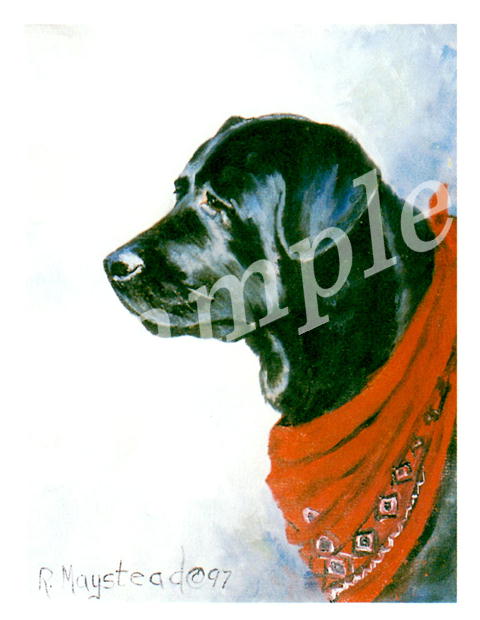 在庫限り　グリーティングカード Ruth【ラブラドール・レトリーバー　Black-RedBandanna】輸入雑貨　犬..