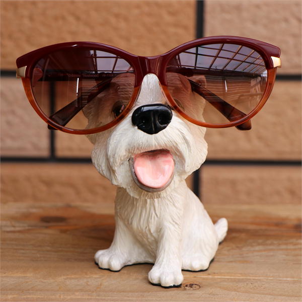 フィギュア　グラススタンド【ウエスティ】犬雑貨・犬グッズ・輸入雑貨・眼鏡置き・メガネスタンドのサムネイル