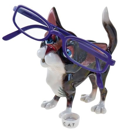 フィギュア　グラススタンド【Nuky Cat】猫雑貨・猫グッズ・輸入雑貨・眼鏡置き・メガネスタンド