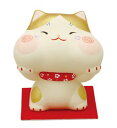 福々ほっぺ猫/金 置物 オブジェ 猫雑貨 猫グッズ・縁起もの