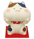 (大)福々ほっぺ猫 貯金箱/三毛 置物 オブジェ 猫雑貨 猫グッズ・縁起もの