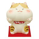 (大)福々ほっぺ猫 貯金箱/トラ 置物 オブジェ 猫雑貨 猫グッズ・縁起もの