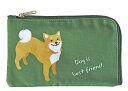 マスクポーチ 柴犬 カーキ【犬雑貨・犬グッズ・柴犬・しばた】