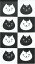 暖簾【のれん】　白黒猫【猫雑貨・ネコグッズ・Cat】