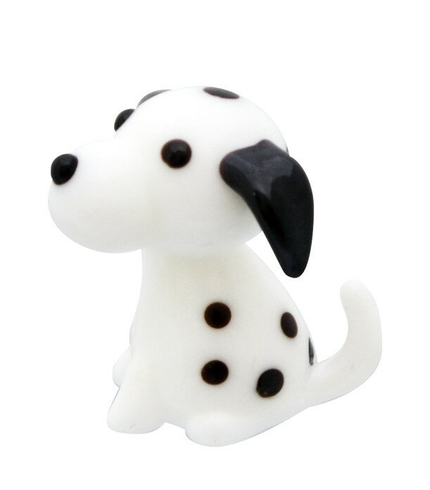 在庫限り　ガラスわんこ　ダルメシアン　犬雑貨・犬グッズ・ハンドメイド
