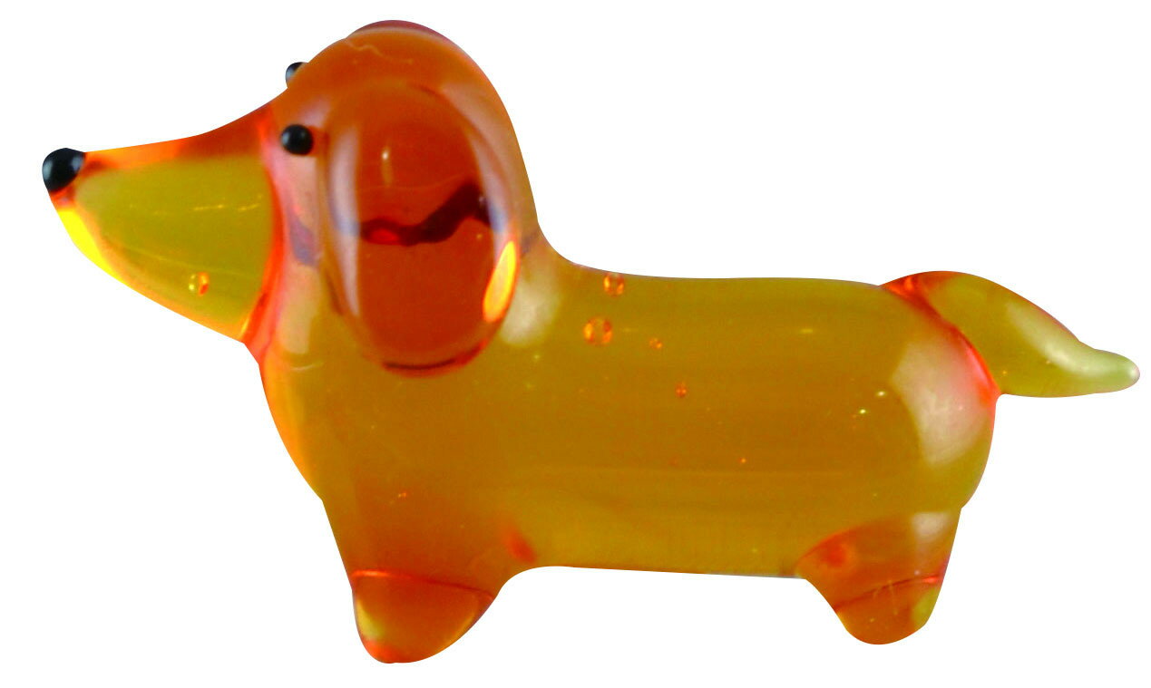 在庫限り　在庫限り　ガラスわんこ　ダックス　犬雑貨・犬グッズ・ハンドメイド