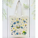 キャンバストートバックM セキセイパラダイス【鳥 雑貨・ことりグッズ・セキセイインコ】