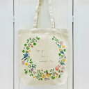 キャンバストートバックM 小鳥のリース【鳥 雑貨・ことりグッズ☆文鳥・オカメ・セキセイ・コザクラ・アキクサ・マメルリハ・シマエナガ・ボタンインコ☆】