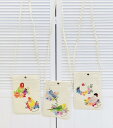 ミニサコッシュ Flowerシリーズ【鳥 雑貨・ことりグッズ☆セ キセイイ ンコ★オカメインコ★ コザクラ★文鳥★シマエナガ☆】(4)