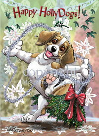 Holidayクリスマスカード【ビーグル】輸入雑貨犬雑貨犬グッズ