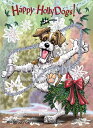 在庫限り Holidayクリスマスカード【ジャック・ラッセル・テリア】輸入雑貨 犬雑貨 犬グッズ