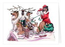 在庫限り クリスマスカード【コリー Santa】輸入雑貨 犬雑貨 犬グッズ