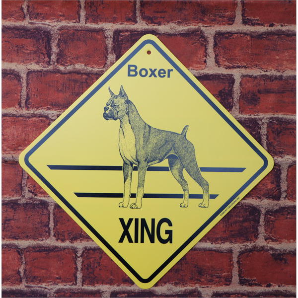 【在庫限り】Xingボード【ボクサー　クロップ】犬雑貨　犬グッズ　輸入雑貨　ウェルカムボード