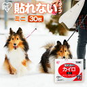 寒さ対策 犬の散歩 30枚入 カイロ 貼らないミニサイズ ポケット 使い捨て お腹 防寒 腰 脇 背中 冬 持ち運び 寒さ対策 あったか グッズ 衣服 貼れない 粘着剤なし ぽかぽか家族 アイリスオーヤマ PKN-30M