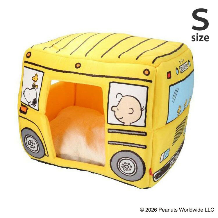SmalSize L - ペットベッド 冬 秋冬 冬用 夏 ふわふわ クッション ペットハウス 冬 冬用 洗える ホットカーペット イエロー Sサイズ 2WAY PEANUTS スヌーピー SN213-053-010[2605SO]