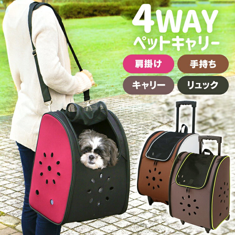 【1,000円クーポン！4日20時～】ペットキャリーバッグ ペットキャリー リュック 4WAYペットキャリー 猫 犬 ペットキャリーリュック ペットバッグ ペットリュック 猫用 犬用 ペット用品 折りたたみ 車 小型犬 防災 避難用 通院 送料無料