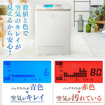 モニター付き空気清浄機 25畳 ブラウン RMDK-50送料無料 におい ほこり 花粉 ハウスダスト 除去 空気清浄器 浄化 クリーン 活性炭 アレルギー アレルゲン 急速清浄 マイナスイオン アイリスオーヤマ