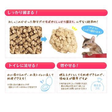 ひのきの猫砂 7L×6袋セットPHKT-70 送料無料 猫砂 ひのき ネコ砂 ねこ砂 猫の砂 猫 砂 ヒノキ おから 国産 固 流 燃 脱臭 まとめ買 オリジナル Pet館 ペット館