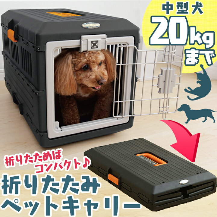 犬 猫 クレート アイリスオーヤマ 折りたたみ ペットキャリー 耐荷重20kg FC-670 ペット ...