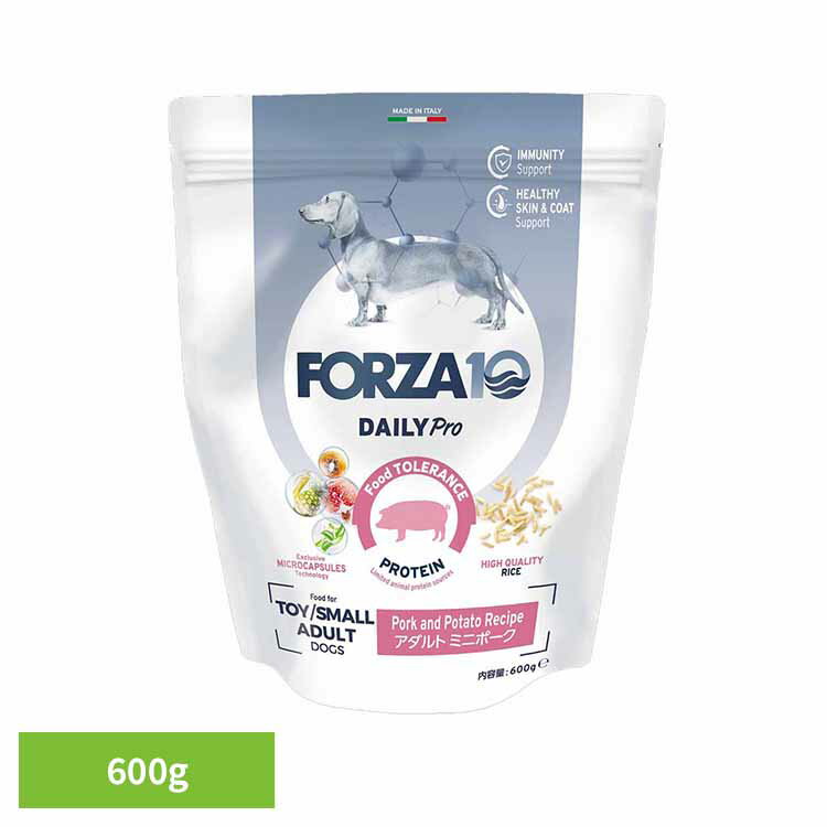【最大400円クーポン！ワンにゃんデイ】Forza10 Daily Pro アダルトミニ ポーク 600g ナチュラル アレ..