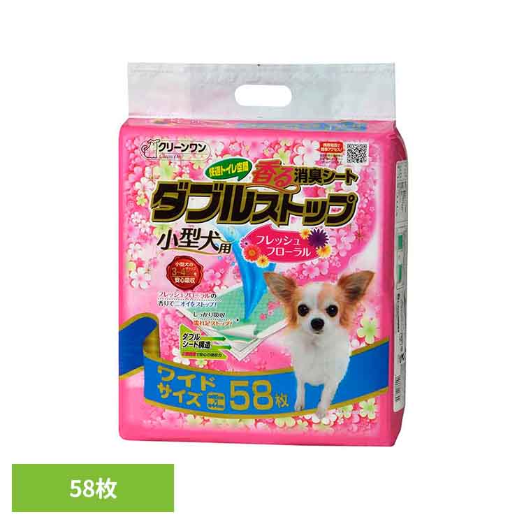 Other - 香る消臭シート　ダブルストップ小型犬用フレッシュフローラルの香りワイド58枚 2790539犬 トイレタリー ワイドサイズ・セミワイド ペットシート 小型犬用 おしっこ シーツ シート ペット ワンちゃん シーズイシハラ株式会社