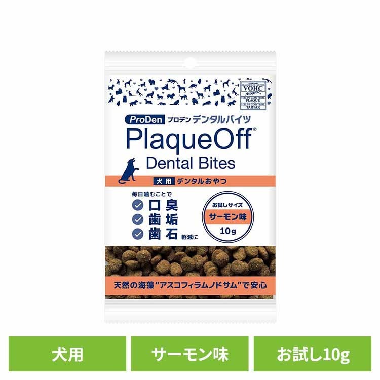 プロデン デンタルバイツ サーモン味 お試しサイズ 犬用 10g 犬用 おやつ 口腔 デンタルケア 口臭 歯垢 歯石 プラーク 無添加 無着色 ライトハウス