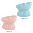 【最大400円クーポン!くらしにプラス】ペッツルート 瀬戸焼 にゃん楽食器 ごはん 猫用 脚付き フードボウル ごはん用 目盛付 国産 ミルキーピンク ミルキー...