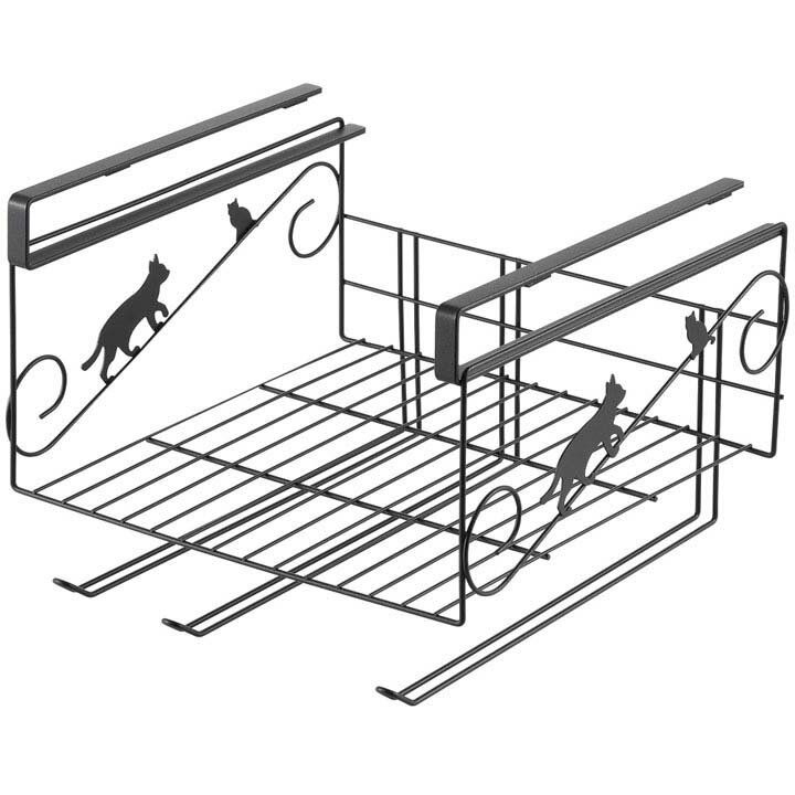 猫モチーフ ラック 収納 キッチン用品ネコの吊り戸棚下ラック 1305716キッチン収納 タオル掛け 戸棚 つり戸棚 日本製 猫 国産 MADEINJAPAN キッチン用品 ヨシカワ Pet館 ペット館 楽天 【ネコ柄グッズ】【D】