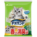 【ポイント7倍★16日9:59迄】ユニチャーム デオサンド オシッコのあとに香りで消臭する砂 ナチュラルグリーンの香り 5L Pet館 ペット館 楽天
