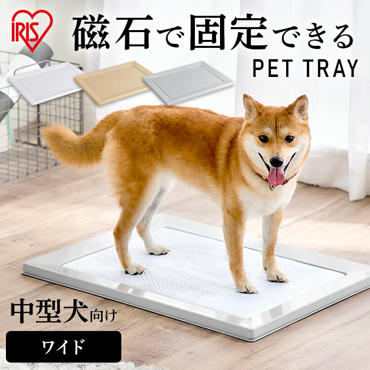 楽天Pet館〜ペット館〜犬 トイレトレー ワイド スタイリッシュ ペットトレー アイリスオーヤマペットトイレ ペットシート トレー スクエアドッグトレー SQDT-616W 犬用 トイレ 簡単 おしゃれ シンプル