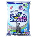 ガッチリ固まってトイレに流せる猫砂 5L猫砂 固まる 流せる...
