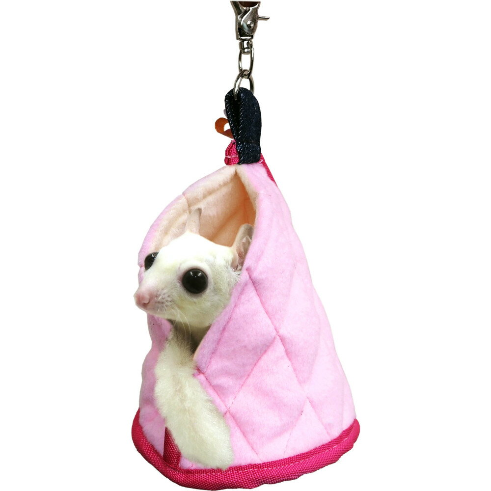 【抽選で最大100%ポイントバック！】 [ 正規品 送料無料 ] レインボー あったかモモンガ袋 ( ピンク ベージュ グリーン パープル ) [ モモンガ ハンモック 冬用 キルティング パステルカラー コーン型 ]