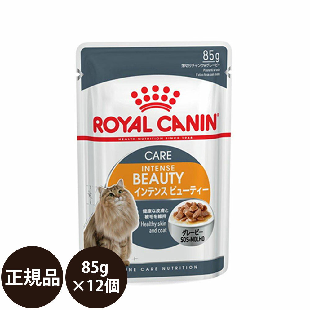 【賞味期限:2024/11/6】[ あす楽 正規品 送料無料 ] ロイヤルカナン インテンスビューティ 85g×12個 [ ROYAL CANIN ロイヤルかなん FCN-WET ウェットフード フィーライン ケア ニュートリション 健康な皮膚と被毛を維持 猫用 ]