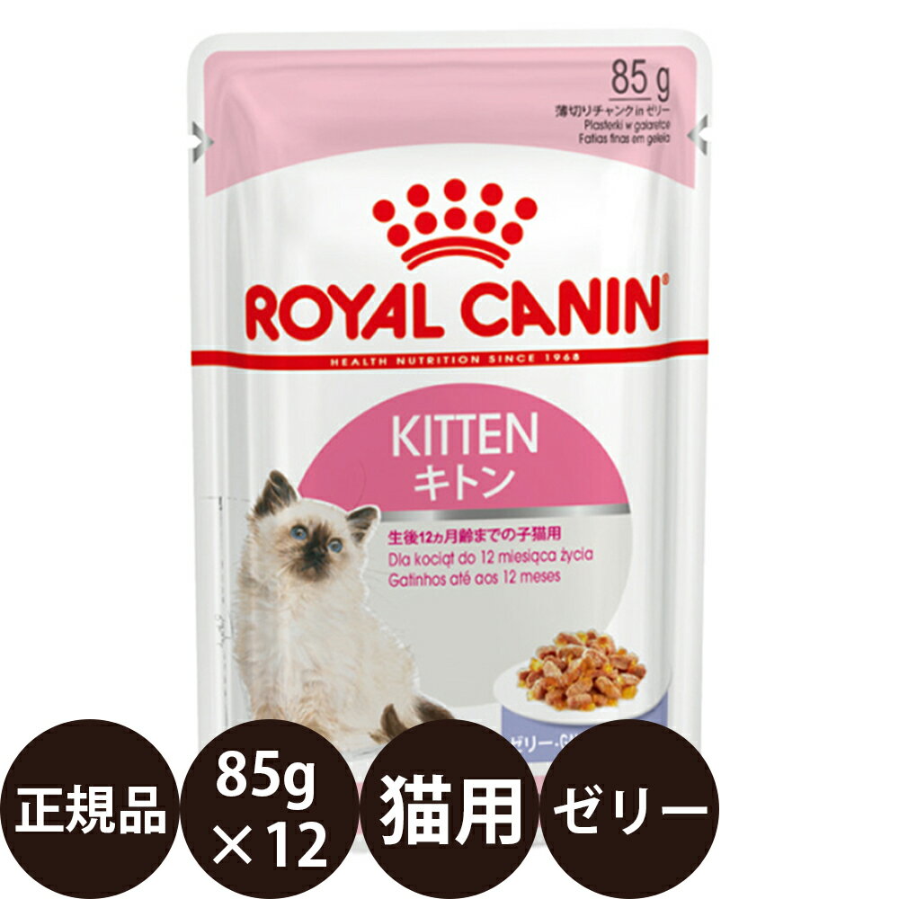 【賞味期限:2024/11/9】 あす楽 正規品 送料無料 ロイヤルカナン キトン ゼリー 85g×12個 ROYAL CANIN ロイヤルかなん FHN-WET ウェットフード フィーライン ヘルス ニュートリション 生後12ヵ月齢までの子猫用