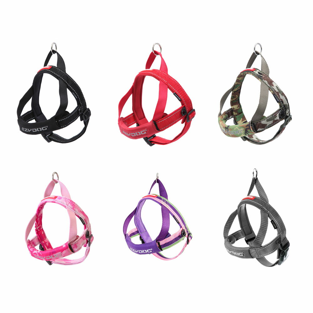 [ 正規品 送料無料 ] EZYDOG クイックハーネス L ( ブラック レッド グリーンカモ ピンクカモ バブルガム グレイ ) [ 新東亜交易 イージードッグ 犬 胴輪 簡単装着 大型犬 反射素材 サイズ調整 ]のサムネイル