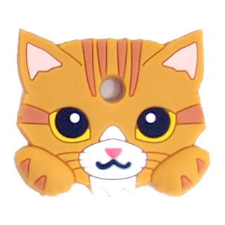 ワールド商事 キャットキーカバー 茶トラロング 【メール便配送可能】