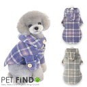 【20%OFFクーポン対象商品】犬 服 冬 防寒 秋冬 フード付き チェスターコート ボタン ドッグウェア 犬の服 ペット服 犬服 PETFiND