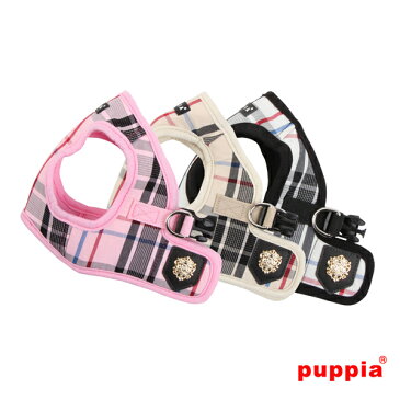 犬 胴輪 ハーネス PUPPIA(パピア)　ペット ペットグッズ 犬用品 胴輪 ハーネス 小型 中型　犬用ソフトベスト チェック柄 かわいい 可愛い ハーネス XLサイズ ドッグ用品 pama-ah978