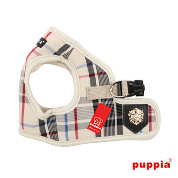 犬 胴輪 ハーネス PUPPIA(パピア)　ペット ペットグッズ 犬用品 胴輪 ハーネス 小型 中型　犬用ソフトベスト チェック柄 かわいい 可愛い ハーネス XLサイズ ドッグ用品 pama-ah978