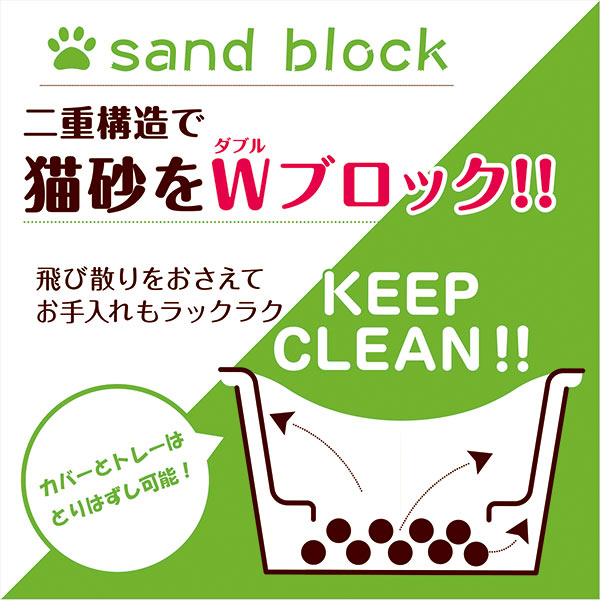 【135】 ボンビ　ラクラク猫トイレ　Wブロック　Mサイズ　ブラウンスコップ付　オープン　深型　大きめ　飛び散り防止　猫用　トイレ　シンプル　茶色　M　ビッグ　ダブルブロック　ボンビアルコン 3