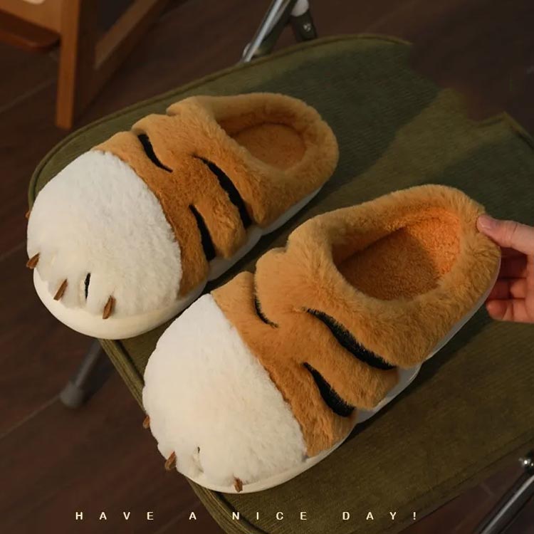 アニマル レディース かわいい 動物 防寒 爪 かかと付き もこもこ 暖かい 冬 あったか スリッパ 保温 ふわふわ もこもこスリッパ ルームブーツ 足首 足元 冬用 発熱 室内履き おもしろ 軽量 滑り止め ルームシューズ メンズ 男女兼用