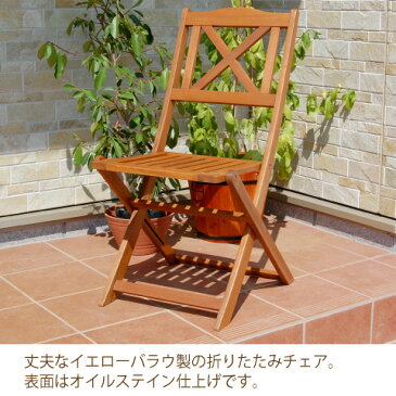木製折りたたみガーデンチェア×2脚セット【送料無料】 [アウトドア/椅子/イス/BWC/庭/屋外]