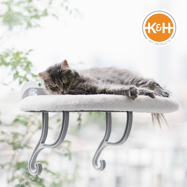 K&H 猫用ベッド / EZ マウント ユニバーサルマウント [耐荷重10kg 吸盤固定 工具不要 日向ぼっこ ウィンドウベッド 窓 猫 ペット Universal Mount Kitty Still Fleece]