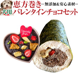 【限定販売】犬用 恵方巻き・バレンタイン チョコ セット(無添加・天然の手作りご飯・ケーキ)