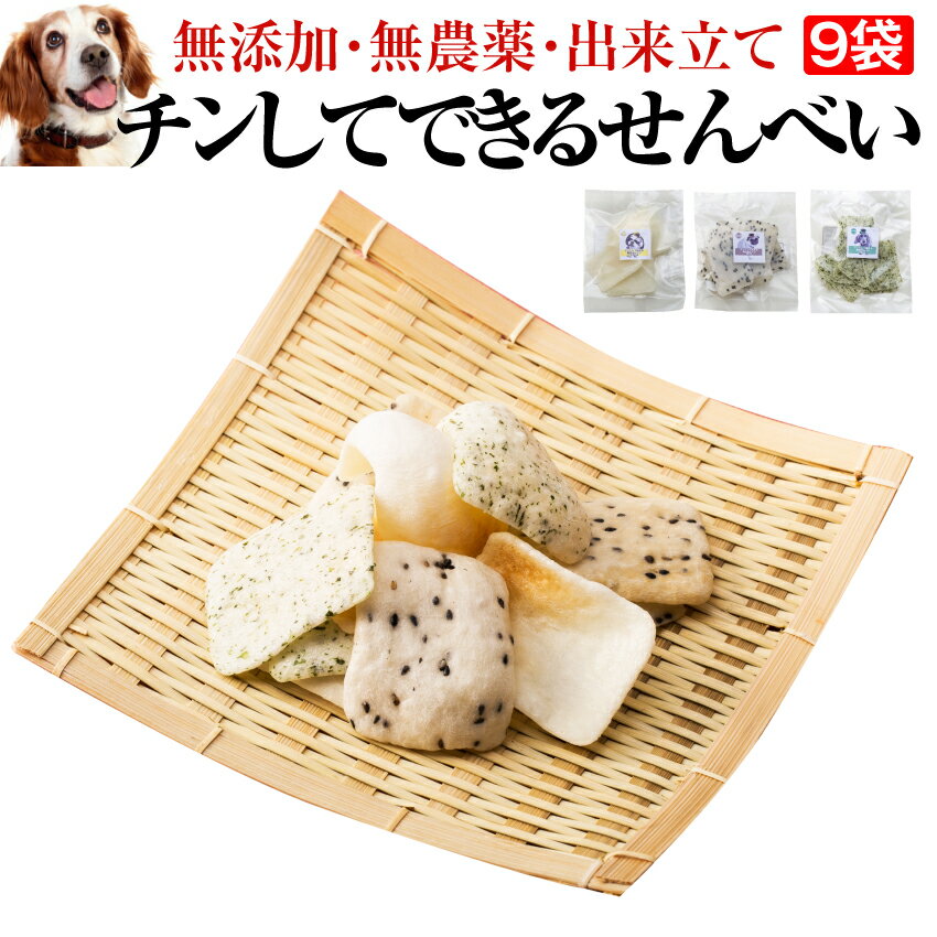 犬 無添加 おやつ(チン！して出来る せんべい 9袋)国産 【通常便 送料無料】