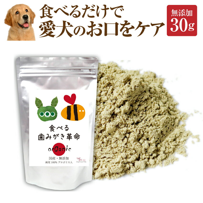 犬 猫 歯石・ 歯垢 サプリ(食べる 歯磨き 革命 30g)無添加 【メール便 送料無料】