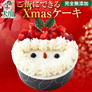 【早割】犬 クリスマスケーキ(サンタ・ケーキ 犬用クリスマスケーキ)無添加・無農薬